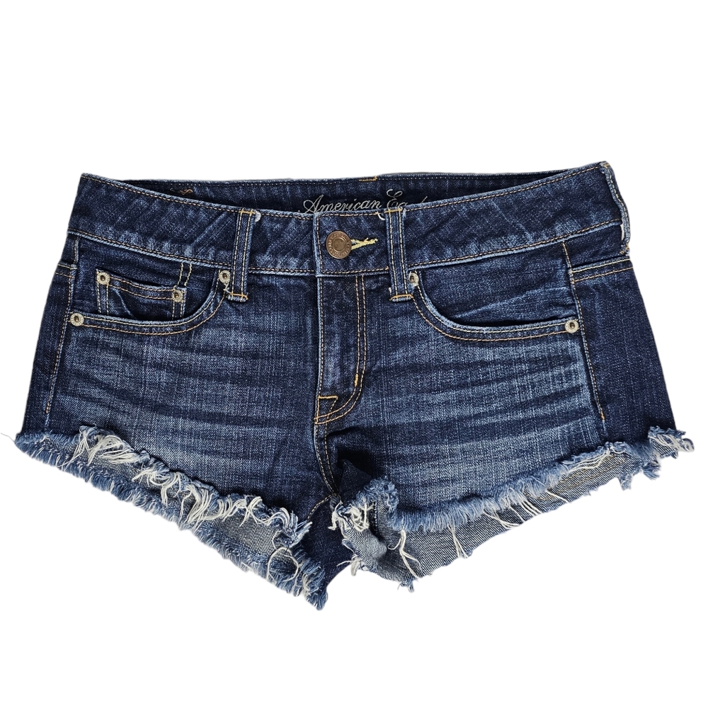American Eagle Outfitters Distressed Denim Shortie Shorts Women's Size 2